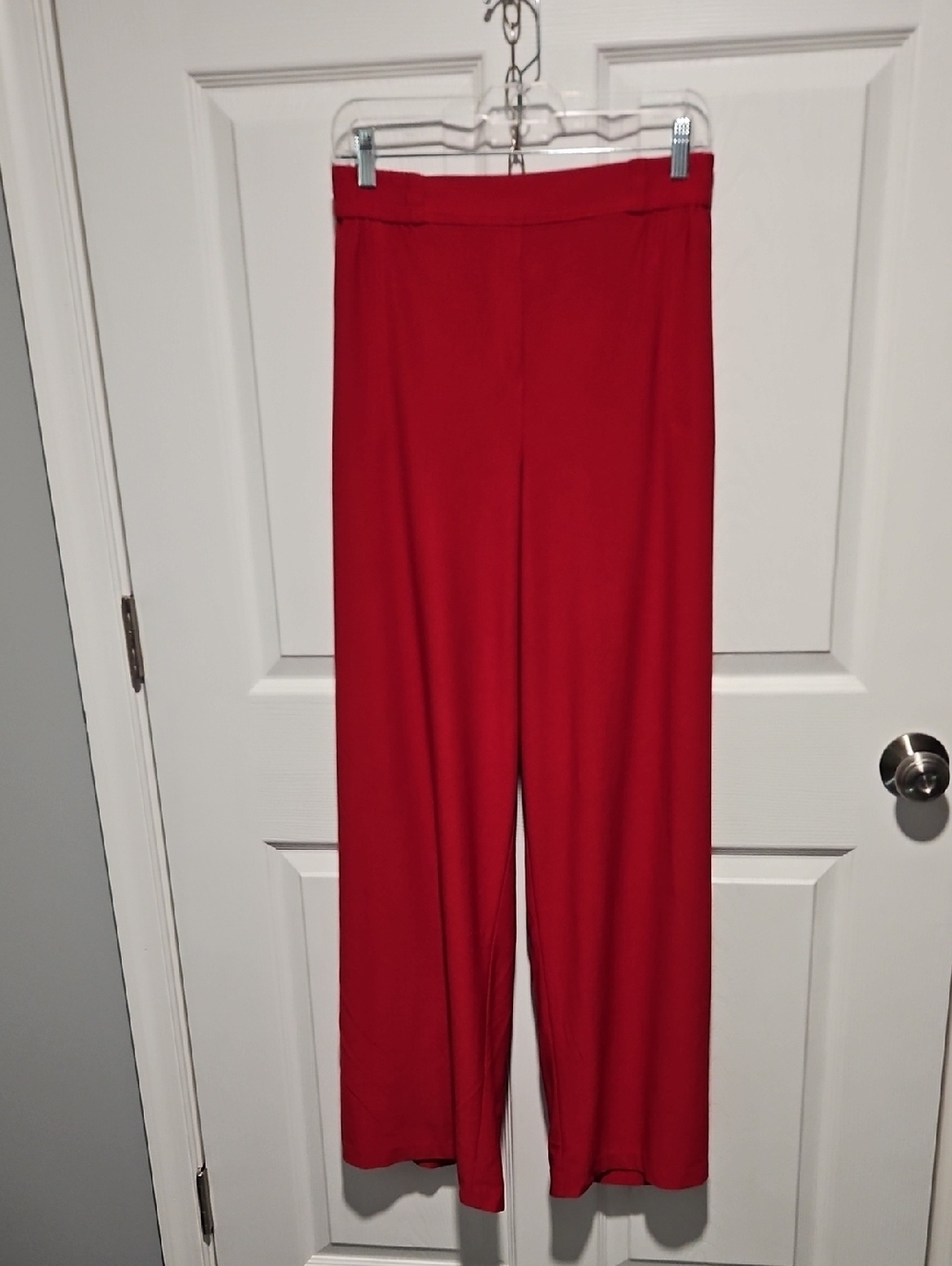 Cato Red Wide-Leg High-Waist Pants